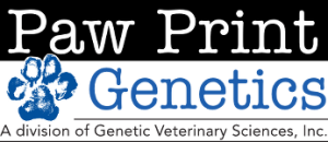 Paw Print Genetics Logo with Transparent Background