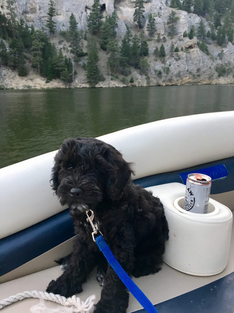 Photo of Kelby May on the boat
